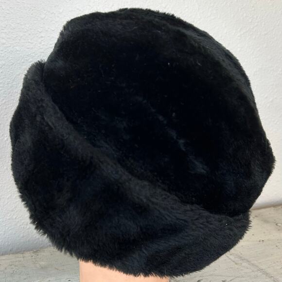 Vintage faux fur trappers hat United Hatters Cap warm winter Union Made USA S - Picture 5 of 14